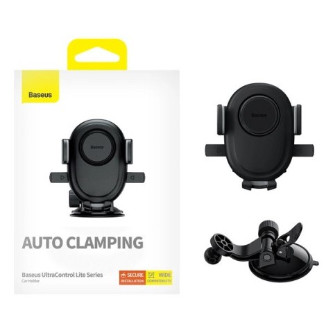 Uchwyt samochodowy do telefonu Baseus UltraControl Lite Series - czarny Uchwyt samochodowy do telefonu Baseus UltraControl Lite Series - czarny