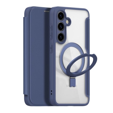 Etui Dux Ducis Skin X Pro na Samsung Galaxy S24+ z MagSafe, klapką i podstawką - niebieskie Etui Dux Ducis Skin X Pro na Samsung Galaxy S24+ z MagSafe, klapką i podstawką - niebieskie