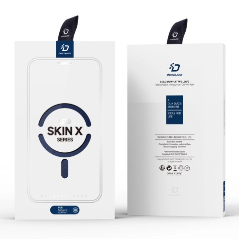Etui Dux Ducis Skin X Pro na Samsung Galaxy S24+ z MagSafe, klapką i podstawką - niebieskie Etui Dux Ducis Skin X Pro na Samsung Galaxy S24+ z MagSafe, klapką i podstawką - niebieskie