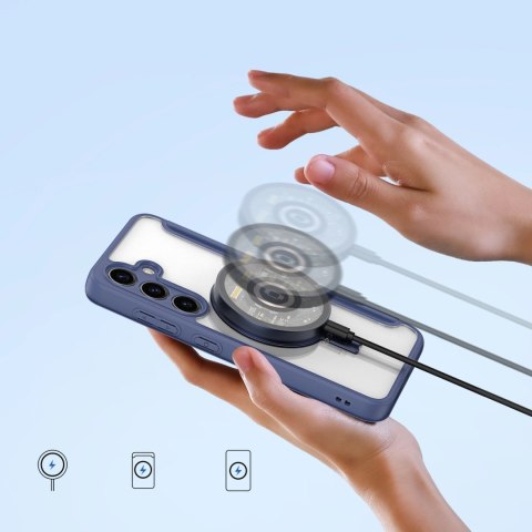 Etui Dux Ducis Skin X Pro na Samsung Galaxy S24+ z MagSafe, klapką i podstawką - niebieskie Etui Dux Ducis Skin X Pro na Samsung Galaxy S24+ z MagSafe, klapką i podstawką - niebieskie