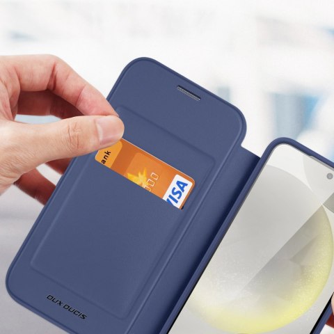 Etui Dux Ducis Skin X Pro na Samsung Galaxy S24+ z MagSafe, klapką i podstawką - niebieskie Etui Dux Ducis Skin X Pro na Samsung Galaxy S24+ z MagSafe, klapką i podstawką - niebieskie