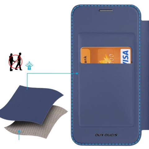 Etui Dux Ducis Skin X Pro na Samsung Galaxy S24+ z MagSafe, klapką i podstawką - niebieskie Etui Dux Ducis Skin X Pro na Samsung Galaxy S24+ z MagSafe, klapką i podstawką - niebieskie