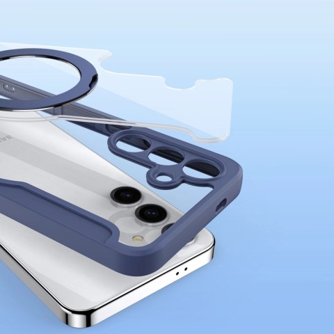 Etui Dux Ducis Skin X Pro na Samsung Galaxy S24+ z MagSafe, klapką i podstawką - niebieskie Etui Dux Ducis Skin X Pro na Samsung Galaxy S24+ z MagSafe, klapką i podstawką - niebieskie