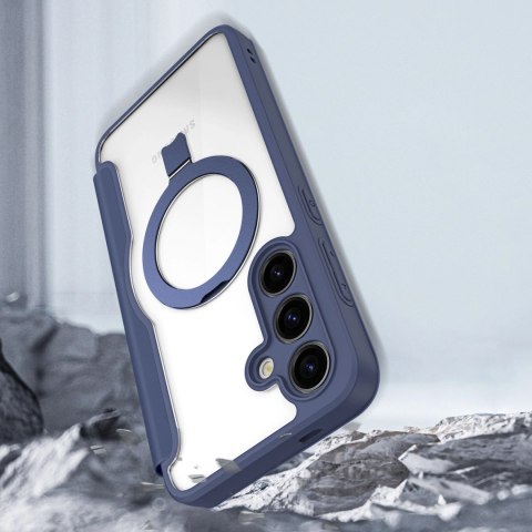 Etui Dux Ducis Skin X Pro na Samsung Galaxy S24+ z MagSafe, klapką i podstawką - niebieskie Etui Dux Ducis Skin X Pro na Samsung Galaxy S24+ z MagSafe, klapką i podstawką - niebieskie