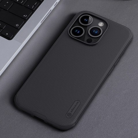 Etui Nillkin Super Frosted Shield Pro Magnetic Case na iPhone 15 Pro Max - czarne Etui Nillkin Super Frosted Shield Pro Magnetic Case na iPhone 15 Pro Max - czarne