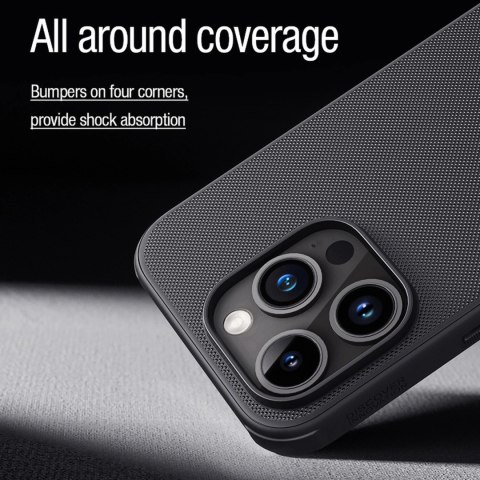 Etui Nillkin Super Frosted Shield Pro Magnetic Case na iPhone 15 Pro Max - czarne Etui Nillkin Super Frosted Shield Pro Magnetic Case na iPhone 15 Pro Max - czarne