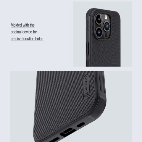 Etui Nillkin Super Frosted Shield Pro Magnetic Case na iPhone 15 Pro Max - czarne Etui Nillkin Super Frosted Shield Pro Magnetic Case na iPhone 15 Pro Max - czarne