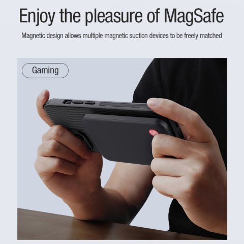 Etui Nillkin Super Frosted Shield Pro Magnetic Case na iPhone 15 - czarne Etui Nillkin Super Frosted Shield Pro Magnetic Case na iPhone 15 - czarne