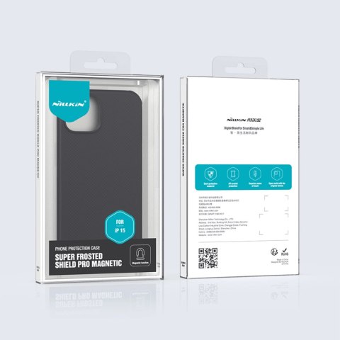 Etui Nillkin Super Frosted Shield Pro Magnetic Case na iPhone 15 - czarne Etui Nillkin Super Frosted Shield Pro Magnetic Case na iPhone 15 - czarne