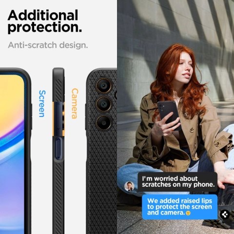 Etui Spigen Liquid Air na Samsung Galaxy A15 4G / 5G - czarny mat Etui Spigen Liquid Air na Samsung Galaxy A15 4G / 5G - czarny mat