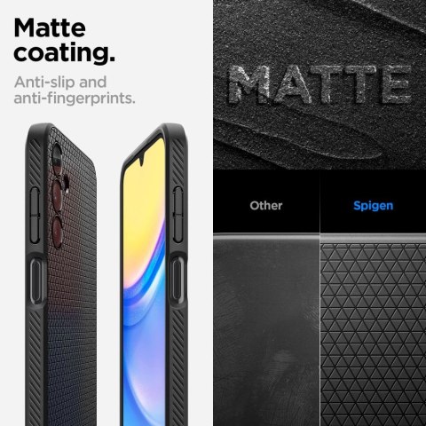 Etui Spigen Liquid Air na Samsung Galaxy A15 4G / 5G - czarny mat Etui Spigen Liquid Air na Samsung Galaxy A15 4G / 5G - czarny mat