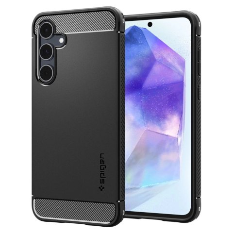 Etui Spigen Rugged Armor na Samsung Galaxy A55 5G - czarny mat Etui Spigen Rugged Armor na Samsung Galaxy A55 5G - czarny mat