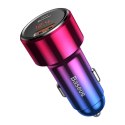 Ładowarka samochodowa Baseus Magic Series PPS USB-C / USB-A 45W PD QC 5A - różowo-niebieska