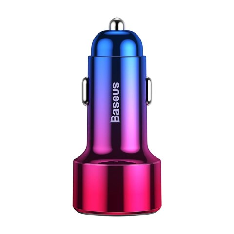 Ładowarka samochodowa Baseus Magic Series PPS USB-C / USB-A 45W PD QC 5A - różowo-niebieska Ładowarka samochodowa Baseus Magic Series PPS USB-C / USB-A 45W PD QC 5A - różowo-niebieska