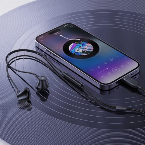Słuchawki douszne Acefast L2 ze złączem USB-C, mikrofonem i pilotem 1,2 m - czarne Słuchawki douszne Acefast L2 ze złączem USB-C, mikrofonem i pilotem 1,2 m - czarne