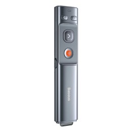 Wskaźnik laserowy Baseus Orange Dot bezprzewodowy do prezentacji - szary (z baterią)