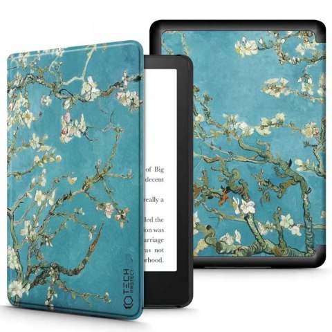 Etui Tech-Protect SmartCase na Kindle Paperwhite V / 5 / Signature Edition - niebieskie z kwiatami sakura Etui Tech-Protect SmartCase na Kindle Paperwhite V / 5 / Signature Edition - niebieskie z kwiatami sakura