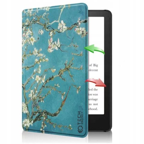 Etui Tech-Protect SmartCase na Kindle Paperwhite V / 5 / Signature Edition - niebieskie z kwiatami sakura Etui Tech-Protect SmartCase na Kindle Paperwhite V / 5 / Signature Edition - niebieskie z kwiatami sakura