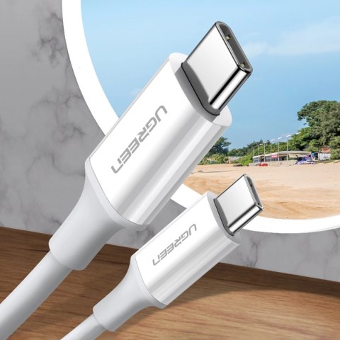 Kabel Ugreen US264 60518 USB-C / USB-C PD QC AFC 1m - biały Kabel Ugreen US264 60518 USB-C / USB-C PD QC AFC 1m - biały