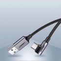 Kabel Ugreen US284 70255 USB-A (prosty) / USB-C (kątowy) 3A 3m - szary