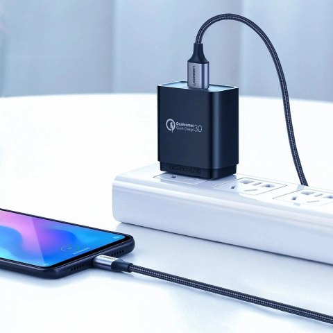Kabel Ugreen US288 60127 USB-A / USB-C QC 3.0 3A 1.5m - szary Kabel Ugreen US288 60127 USB-A / USB-C QC 3.0 3A 1.5m - szary