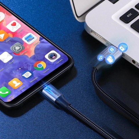 Kabel Ugreen US288 60127 USB-A / USB-C QC 3.0 3A 1.5m - szary Kabel Ugreen US288 60127 USB-A / USB-C QC 3.0 3A 1.5m - szary