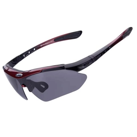 Okulary rowerowe Rockbros 10001 polaryzujące - czarno-czerwone Okulary rowerowe Rockbros 10001 polaryzujące - czarno-czerwone