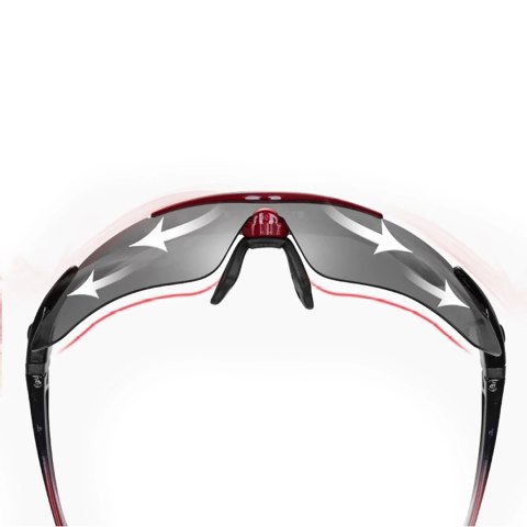 Okulary rowerowe Rockbros 10001 polaryzujące - czarno-czerwone Okulary rowerowe Rockbros 10001 polaryzujące - czarno-czerwone