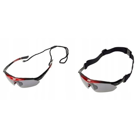 Okulary rowerowe Rockbros 10001 polaryzujące - czarno-czerwone Okulary rowerowe Rockbros 10001 polaryzujące - czarno-czerwone