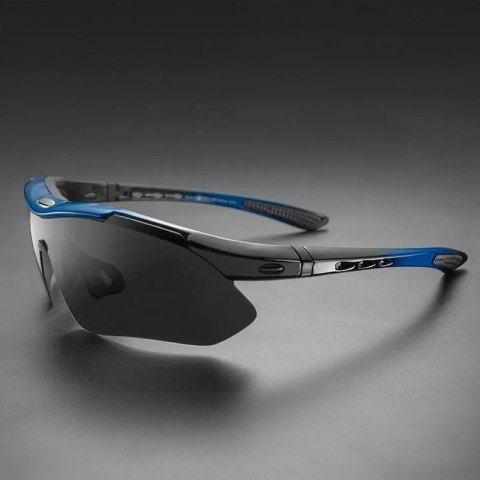Okulary rowerowe Rockbros 10007 polaryzujące - czarno-niebieskie Okulary rowerowe Rockbros 10007 polaryzujące - czarno-niebieskie