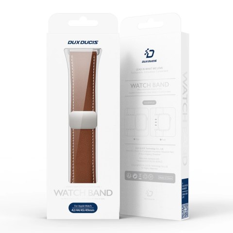 Pasek Dux Ducis Ya na Apple Watch 42 / 44 / 45 / 49 mm - brązowy Pasek Dux Ducis Ya na Apple Watch 42 / 44 / 45 / 49 mm - brązowy