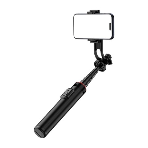 Selfie stick WC1Y2S teleskopowy tripod 1.3m ze stopu aluminium z uchwytem na telefon - czarny Selfie stick WC1Y2S teleskopowy tripod 1.3m ze stopu aluminium z uchwytem na telefon - czarny