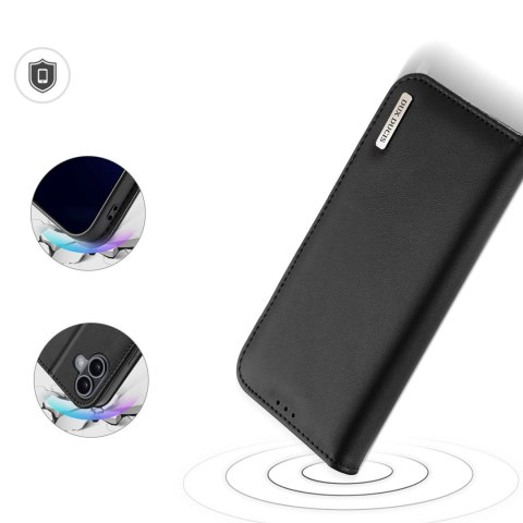 Etui Dux Ducis Hivo na iPhone 16 z klapką i ochroną RFID - czarne Etui Dux Ducis Hivo na iPhone 16 z klapką i ochroną RFID - czarne