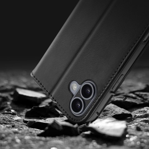 Etui Dux Ducis Hivo na iPhone 16 z klapką i ochroną RFID - czarne Etui Dux Ducis Hivo na iPhone 16 z klapką i ochroną RFID - czarne
