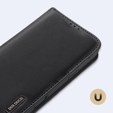 Etui Dux Ducis Hivo na iPhone 16 z klapką i ochroną RFID - czarne Etui Dux Ducis Hivo na iPhone 16 z klapką i ochroną RFID - czarne