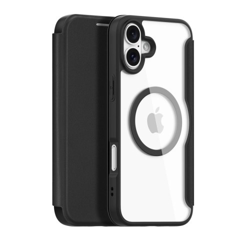 Etui Dux Ducis Skin X Pro na iPhone 16 Plus z MagSafe i klapką - czarne Etui Dux Ducis Skin X Pro na iPhone 16 Plus z MagSafe i klapką - czarne