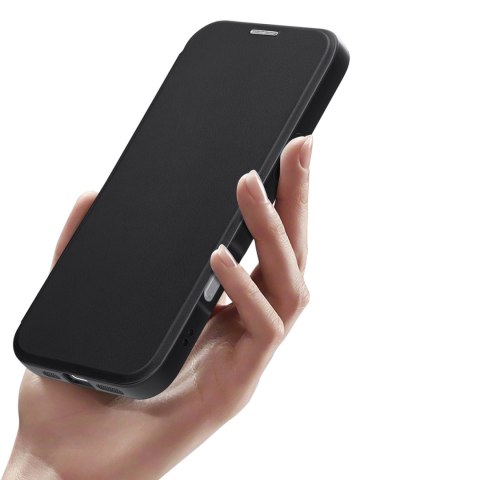 Etui Dux Ducis Skin X Pro na iPhone 16 Plus z MagSafe i klapką - czarne Etui Dux Ducis Skin X Pro na iPhone 16 Plus z MagSafe i klapką - czarne