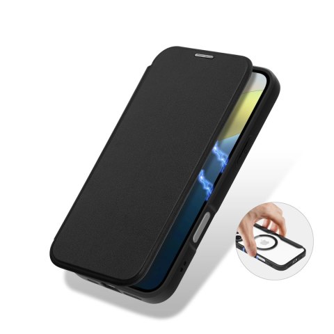 Etui Dux Ducis Skin X Pro na iPhone 16 Plus z MagSafe i klapką - czarne Etui Dux Ducis Skin X Pro na iPhone 16 Plus z MagSafe i klapką - czarne