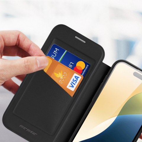 Etui Dux Ducis Skin X Pro na iPhone 16 Plus z MagSafe i klapką - czarne Etui Dux Ducis Skin X Pro na iPhone 16 Plus z MagSafe i klapką - czarne