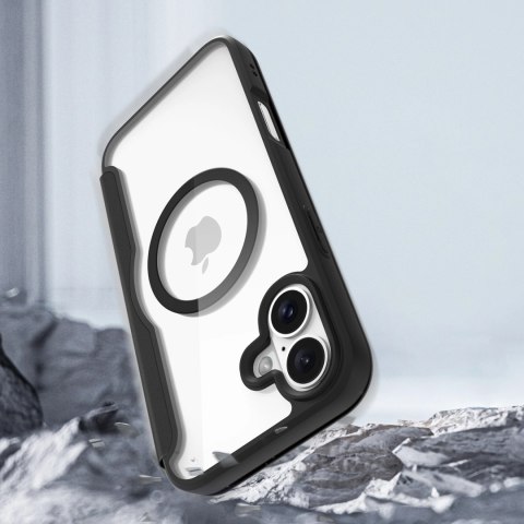 Etui Dux Ducis Skin X Pro na iPhone 16 Plus z MagSafe i klapką - czarne Etui Dux Ducis Skin X Pro na iPhone 16 Plus z MagSafe i klapką - czarne
