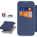 Etui Dux Ducis Skin X Pro na iPhone 16 Pro Max z MagSafe i klapką - niebieskie