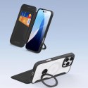 Etui Dux Ducis Skin X Pro na iPhone 16 Pro Max z MagSafe, klapką i podstawką - czarne