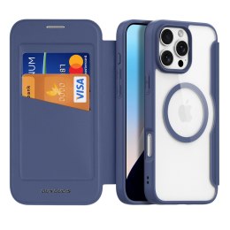 Etui Dux Ducis Skin X Pro na iPhone 16 Pro z MagSafe i klapką - niebieskie