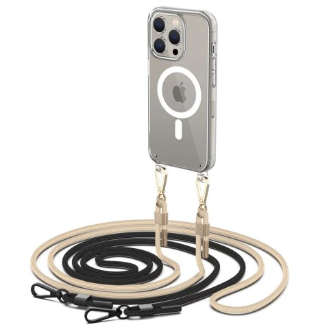 Etui Tech-Protect FlexAir Chain z MagSafe na iPhone 15 Pro - czarno-beżowe Etui Tech-Protect FlexAir Chain z MagSafe na iPhone 15 Pro - czarno-beżowe