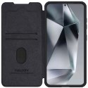 Etui Nillkin Qin Pro na Samsung Galaxy S25 z klapką i osłoną aparatu - czarne