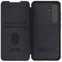 Etui Nillkin Qin Pro na Samsung Galaxy S25 z klapką i osłoną aparatu - czarne