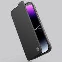 Etui Nillkin Qin Prop Leather Case z osłoną na aparat i podstawką na iPhone 16 - czarne