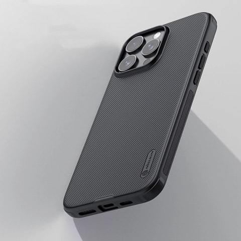 Etui Nillkin Super Frosted Shield Pro na iPhone 16 Pro - czarne Etui Nillkin Super Frosted Shield Pro na iPhone 16 Pro - czarne