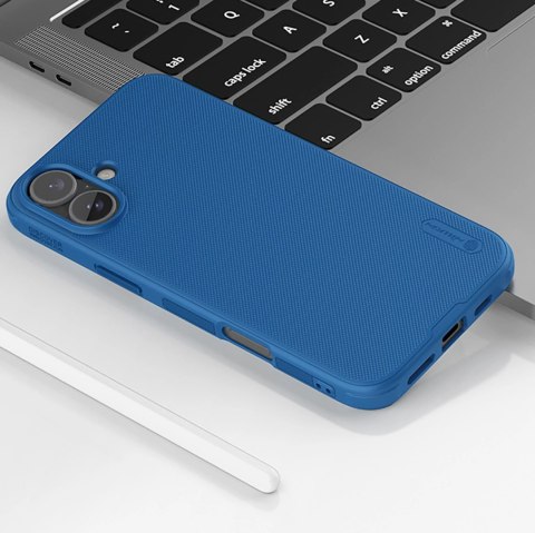 Etui Nillkin Super Frosted Shield Pro na iPhone 16 - niebieskie Etui Nillkin Super Frosted Shield Pro na iPhone 16 - niebieskie