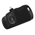 Mini powerbank Wozinsky WF16-YLS 5000mAh 15W Lightning z wbudowanym kablem USB-C i ładowarką do Apple Watch - czarny